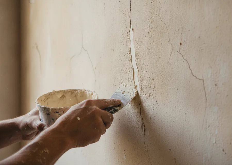 Travaux de peinture sur une maison dans le Nord — illustration